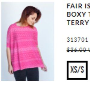 Boxy tee raspberry